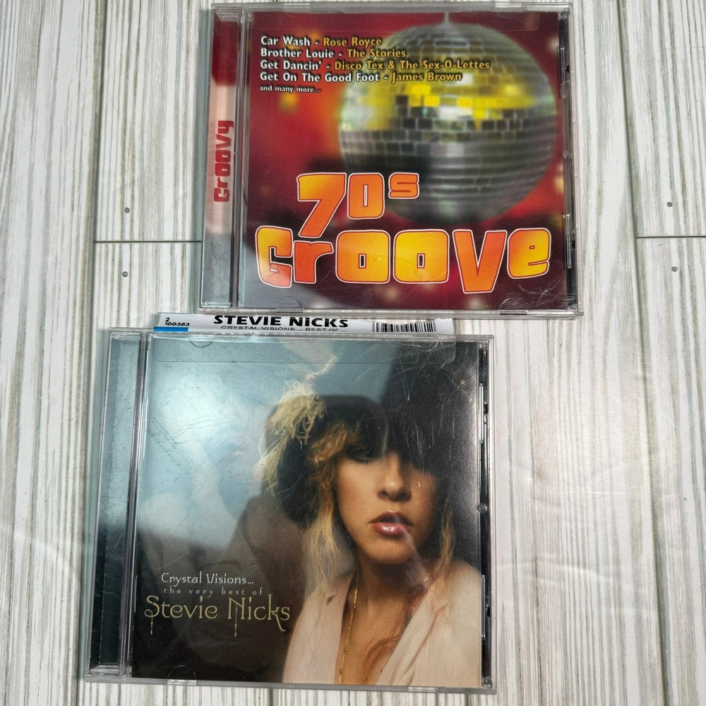 Stevie Nicks Crystal Visions Best Of CD and 70s Groove Compilation CD Lot